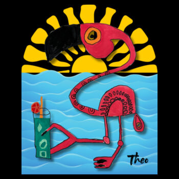 Theo - Black Tea Towel Design