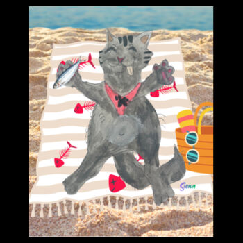 Siena Fischer - Black Tea Towel Design