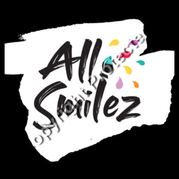 Kids All Smilez Black Hoody - logo only on front Design
