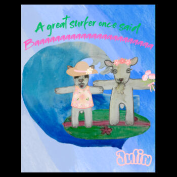 Julia - Black Tea Towel Design