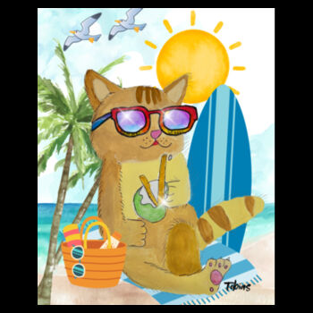 Tobias - Black Tea Towel Design