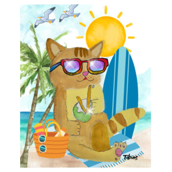 Tobias - White Tea Towel Design