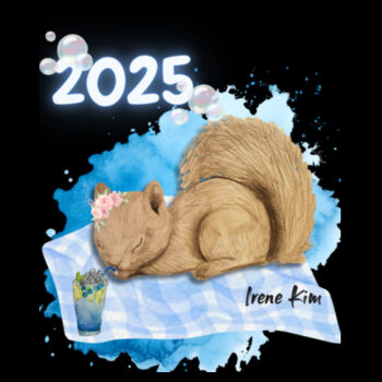 Irene - Black Tea Towel Design