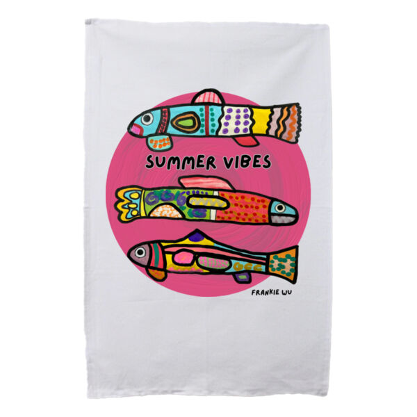 Frankie Wu - White Tea Towel Thumbnail