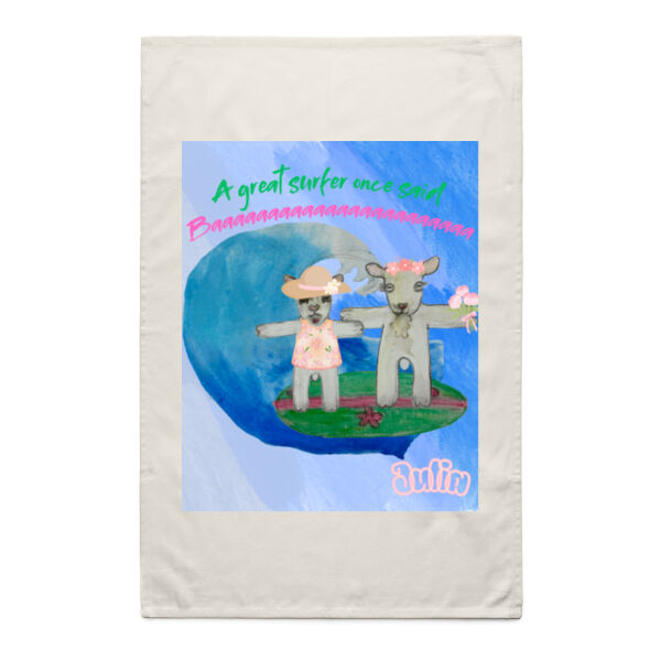 Julia - Natural Tea Towel Thumbnail