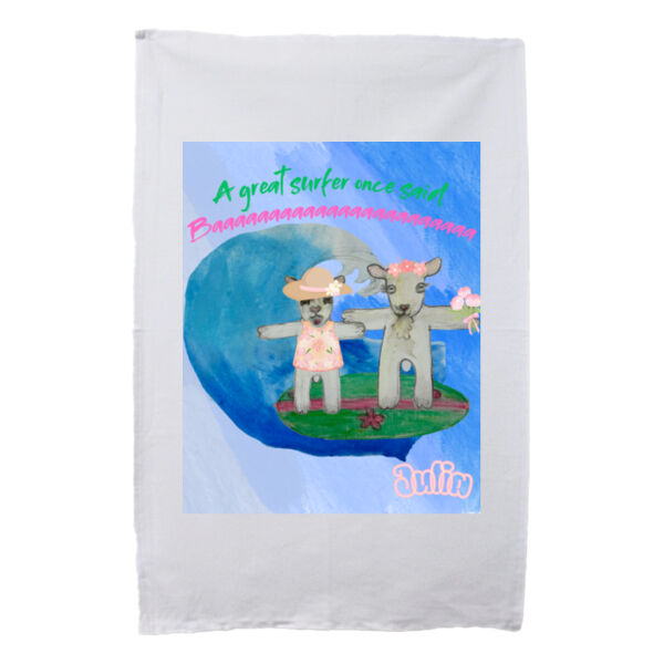 Julia - White Tea Towel Thumbnail