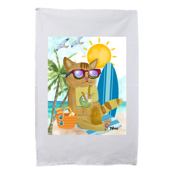 Tobias - White Tea Towel Thumbnail