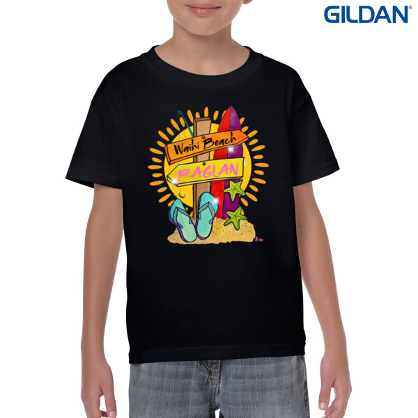 Summer Vibes - Gildan Youth Heavy Cotton T-Shirt Thumbnail
