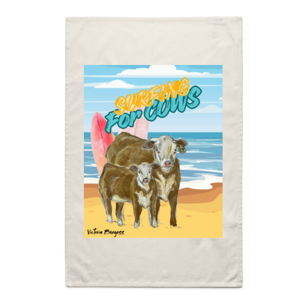 Victoria - Natural Tea Towel Thumbnail