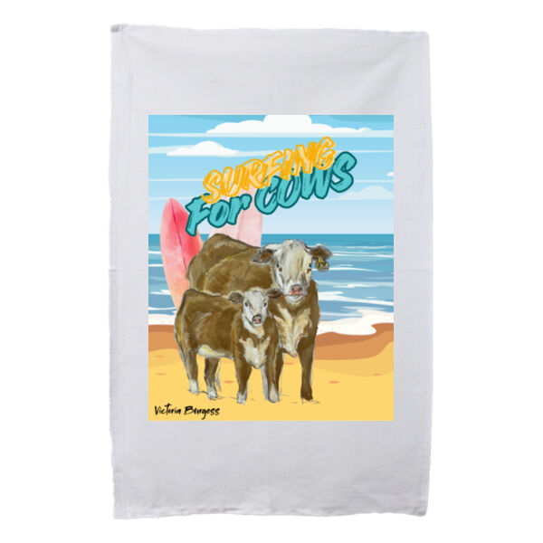 Victoria - White Tea Towel Thumbnail